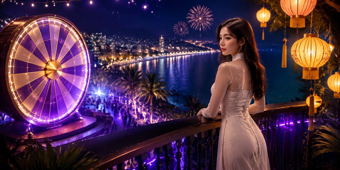 Không khí lễ hội rút thăm may mắn tại Hội An với trang phục áo dài truyền thống